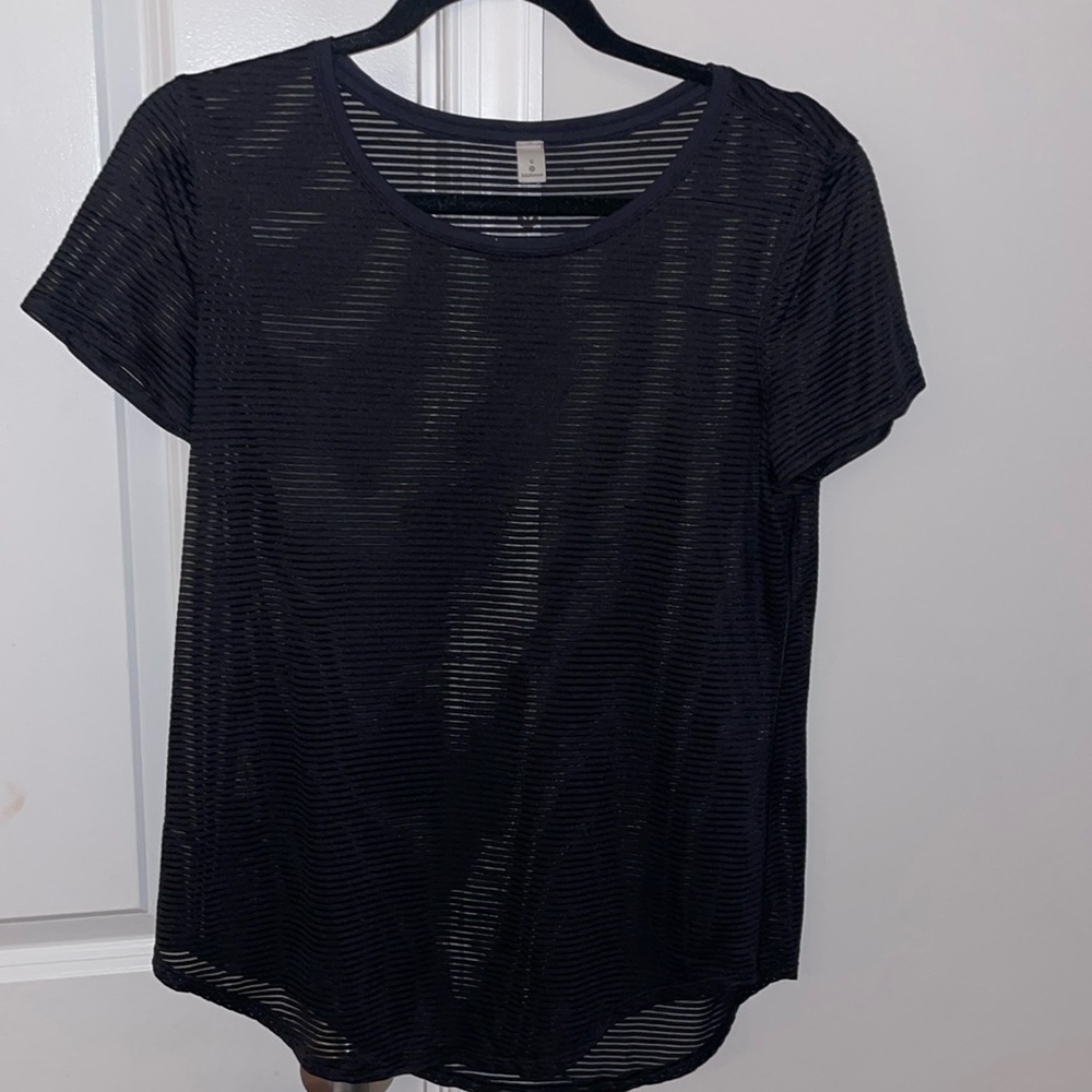 Lululemon sheer black running shirt